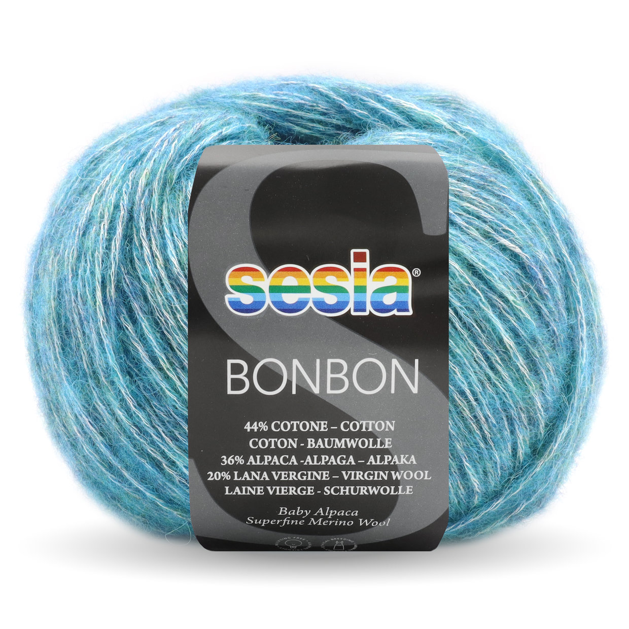 Прежда от естествени влакна Sesia Bonbon – памук, алпака и мерино